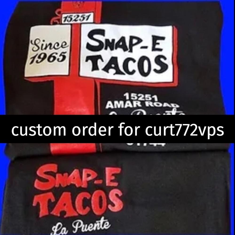 Snap-E Tacos Black and Red T-Shirt
